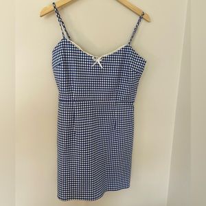 Urban outfitters blue gingham dress M